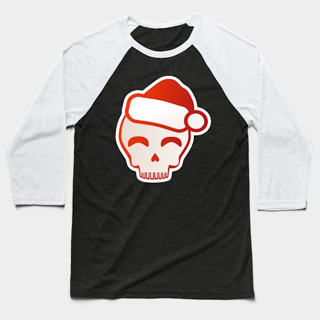 SAnty Claws Skull Baseball T-Shirt by BoneArtPetite